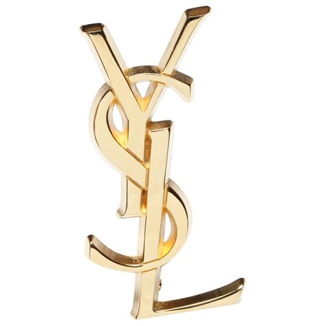 ysl gold metal logo|Ysl Metal Logo .